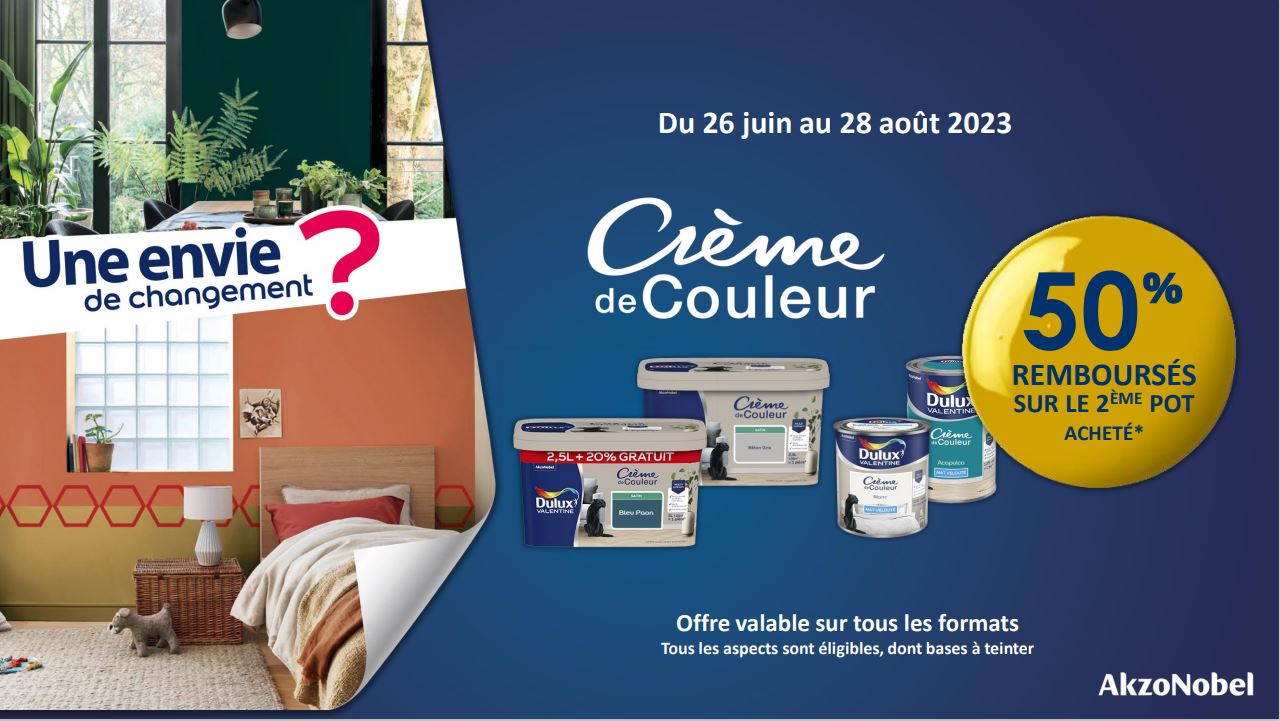 DULUX VALENTINE : Offre Crème de Couleur